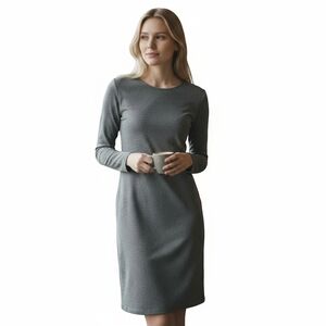 J. CREW Long Sleeve Gray Dress